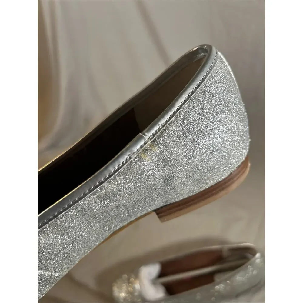 Ros Hommerson Odelle Silver Glitter Ballet Flats Flexble Womans Size 11.5 W/Box - Picture 12 of 16